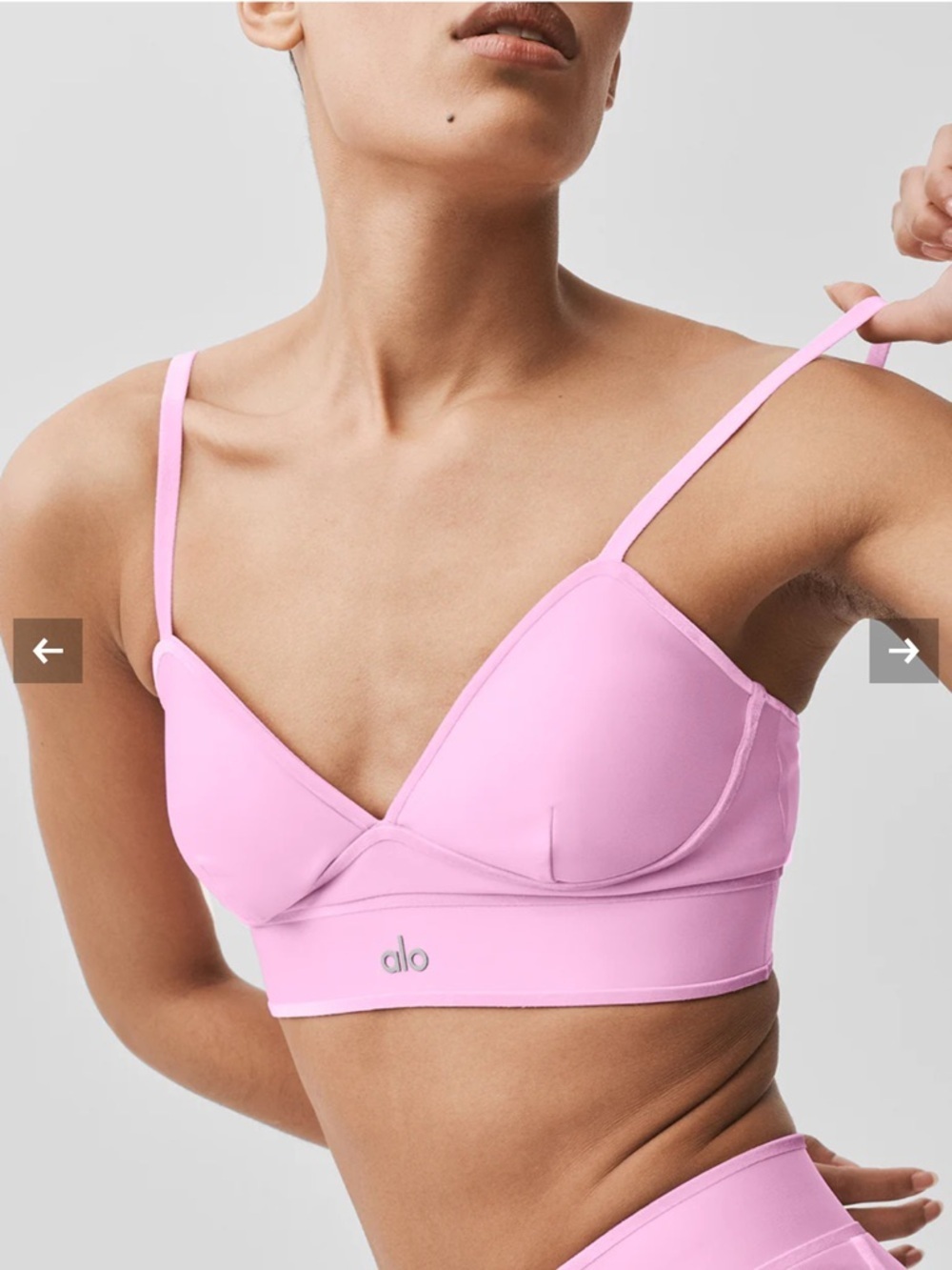 ALO Yoga Airlift Love Language Bra Candy Heart Pink - Picture 2 of 4